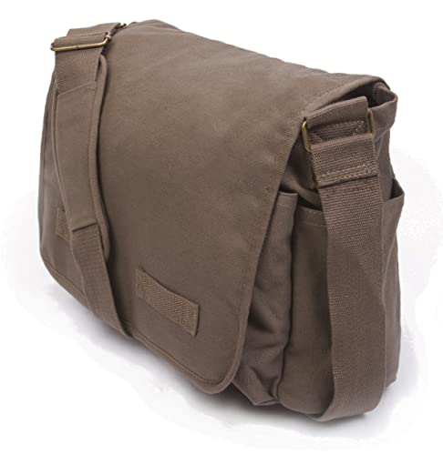 Image of Sweetbriar Classic Vintage Messenger Bag - Original Heavyweight Cotton Canvas Shoulder Bag with Upgraded Features