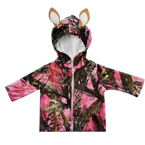 Image of You Had Me At Camo Huntsie Fleece Jacket with Hood