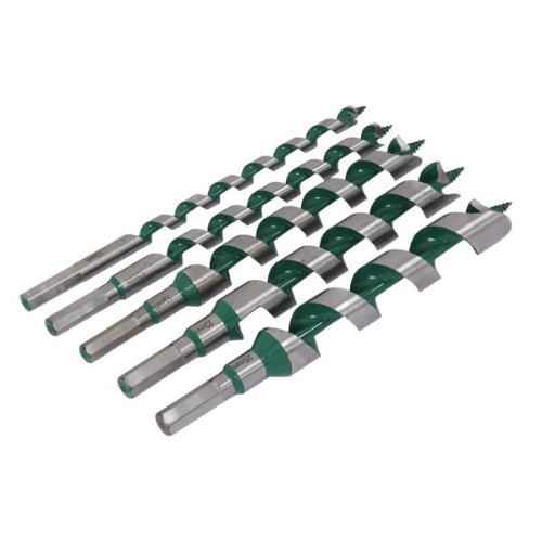Image of Neilsen CT0292-5pc Wood Auger Drill Bit Set for Timber 10mm to 25mm with 210mm Length and Hex Shank – Compatible with Power Drills for Carpentry and Construction