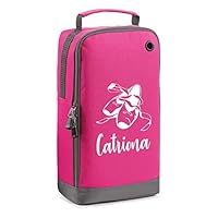 Nametape Express - Boot/Shoe/Sports Bag Personalised with Name and Logo, Great Choice of Colours (Fuchsia)