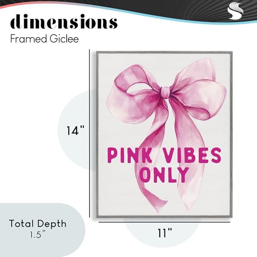 Impression giclée encadrée décoration murale Stupell Industries rose gris - 4