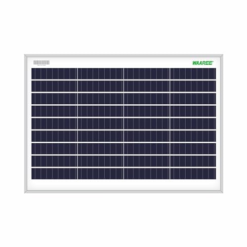 Image of WAAREE II Solar Panel 10 Watt Polycrystalline Cells ||Durable &High-Efficiency ||10 Yrs. Performance Warranty || Pack of 1 || Powering Security Cameras,Camping & Outdoor Smart Home Uses (1)