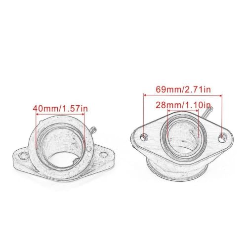 Adaptateur d'interface carburateur pour restauration Yamaha XV500S - 2