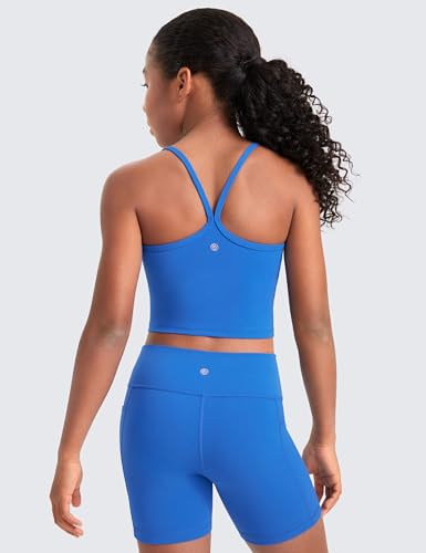 Image of CRZ YOGA Girls Butterluxe Double Lined Cami Tank | Dance, Extremely Soft, Tight Fit, Crop, Y Back, Athletic, Camisole Shirts for Women