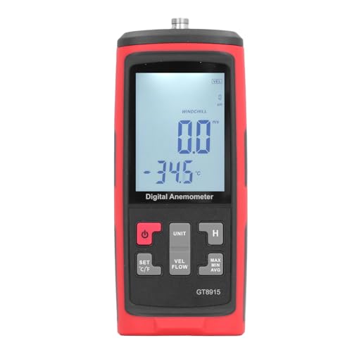 Digital Anemometer Extendable Wind Speed Gauge Air Meter for HVAC Shooting Drone Sailboat