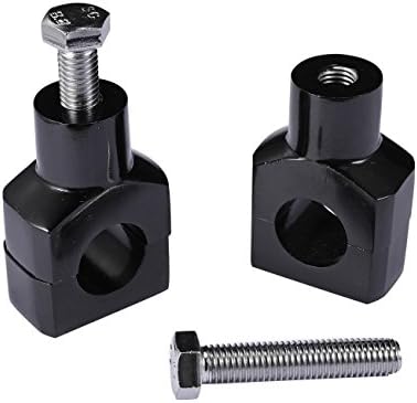 INNOGLOW 1" Motorcycle Handlebar Risers Black Round Riser Inserts Motorcycle Bar Mount Clamps For Harley Kawasaki Suzuki Yamaha (2pcs)