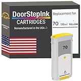 DoorStepInk 70 Yellow Remanufactured Ink Cartridge Replacement for HP 70 (C9454A) - Compatible with DesignJet Z3100/Z3200/Z3200ps — Standard Yield 1-Pack