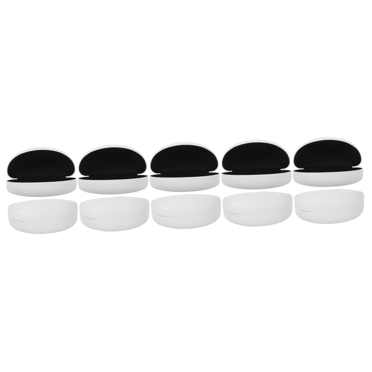 FOMIYES 10 Pezzi Custodia Per Occhiali Da Sole Astuccio Occhiali Da Sole a Conchiglia Grandi Bicchieri Caso Classico Custodia Rigida Per Occhiali Da Sole Contenitori Per Occhiali Pu Bianca