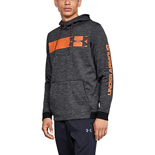 Image of Under Armour Men's Armour Fleece Pullover Hoodie Bar Logo Graphic