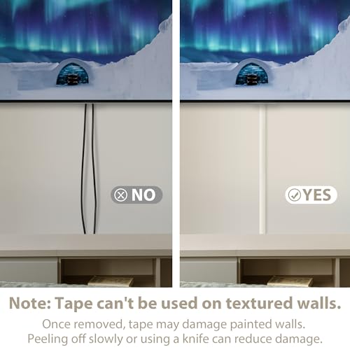 Image of ZhiYo 6.6ft Cord Covers for 1-2 Wires on Wall, 1 inch W x 0.4 inch H, Beige