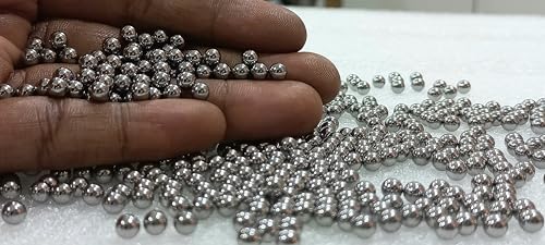 OMX Steel Bearing Ball, No Holes, Silver Full Solid Iron Balls (4.5 MM, 500 PC)