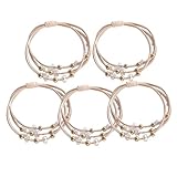 JETSO 4U ヘアゴム 5個セット 髪飾り おしゃれ レディース 女性 簡約 無地 ヘアアクセサリー 髪留め リングゴム シンプル かわいい ゴム 髪ゴム リングゴム 髪束ね こども 大人 通勤(1 シャンパン/5個)