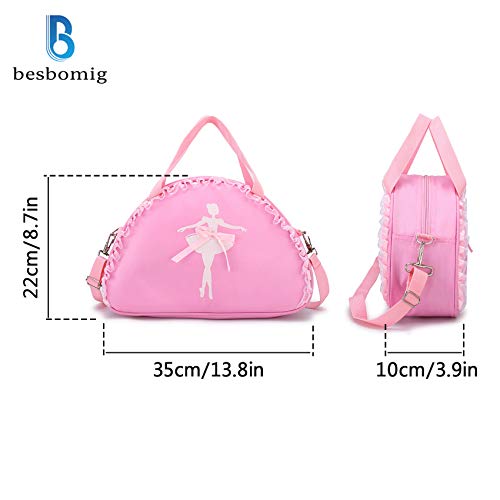 besbomig Ballet Dans Schoudertas Kinderen Nylon Crossbody Tassen met Verstelbare Bandjes Ballet Schoenen Latin Dance… - Image 3