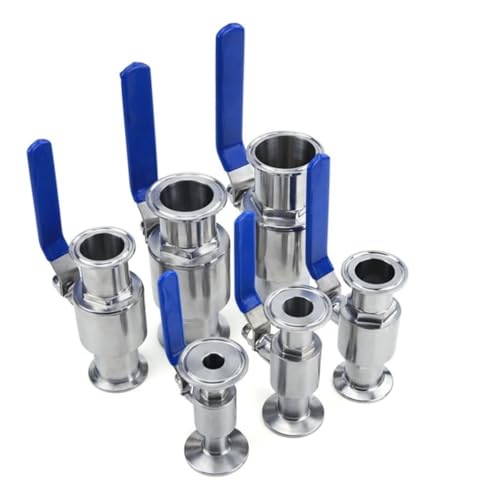 Válvula de bola de 19 mm Tri Clamp 50,5 mm para tuberías de acero 304 3