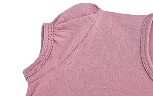 Image of Lilax Girls Short Puff Sleeve Cotton T-Shirt, Toddler & Little Girls Top | 95% Cotton Puff Sleeve Tee; Crewneck, Short Sleeve; Toddler & Girls Sizes 2T-12; for School, Play & Everyday; Machine Wash