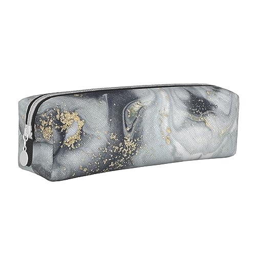 Astuccio con cerniera per matite e penne organizer per cancelleria durevole astuccio per balena delloceano Pacifico Banda di marmo Taglia unica Organizer per grigio pelle