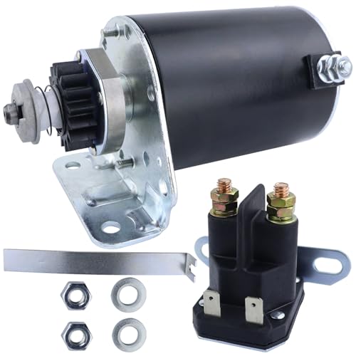 XINGHOPUTH Starter 16 Teeth with Relay Compatible with Craftsman LT1000 LT2000 YTH2348 for John Deere LA120 LA130 LA135 LA140 LA145 LA150 LA155 LA165 LA175 with BS Engine AM122337 390838 497595