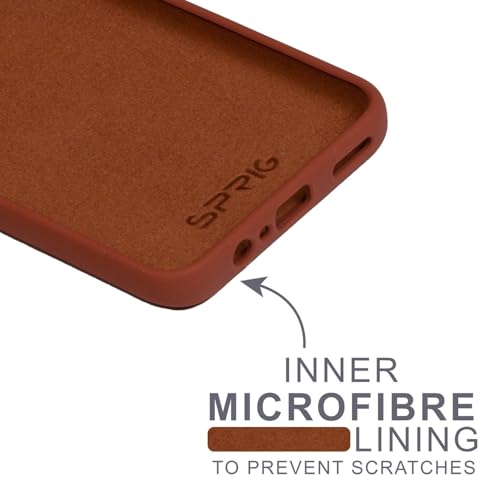 Image of SPRIG Compatible with Moto G52 Premium SilkTone (Liquid Silicone) Back Cover Drop Tested Shock Proof Mobile Case for Men, Women, Boys and Girls with Camera Protection (Dark Brown)