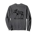 Photo Gallery the moose is loose vintage moose lovers novità grafica felpa Photo Gallery the moose is loose vintage moose lovers novità grafica felpa