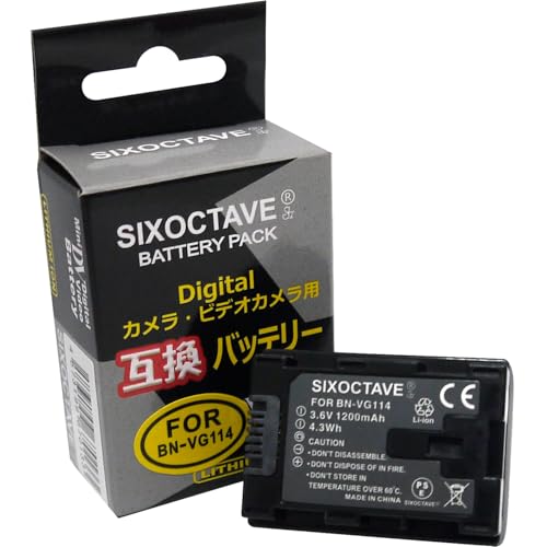 Amazon.co.jp: SIXOCTAVE リチウムイオンバッテリー BN-VG114/BN-VG119