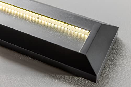 CGC Lighting Outdoor Wall Light Slim Brick Surface Mount Outside Main Power Garden Weatherproof Corrosion Resistant (Dark Grey Downlight) - Image 4