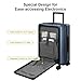 LEVEL8 Road Runner Carry On Luggage with Front Compartment, 20 Inch Lightweight Hard Shell Suitcases with Wheels Airline Approved, Tsa Locks for Luggage, Blue