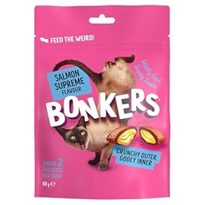 Bonkers Salmon Supreme Flavour Cat Treats 60g