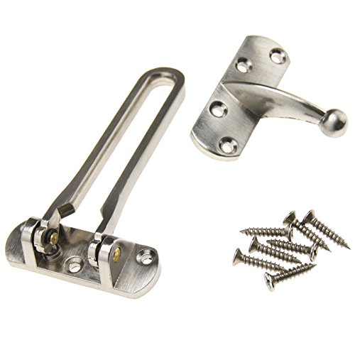 Sportello Safety Lock satin Slide Bolt Entry Door Chain Guard Protect