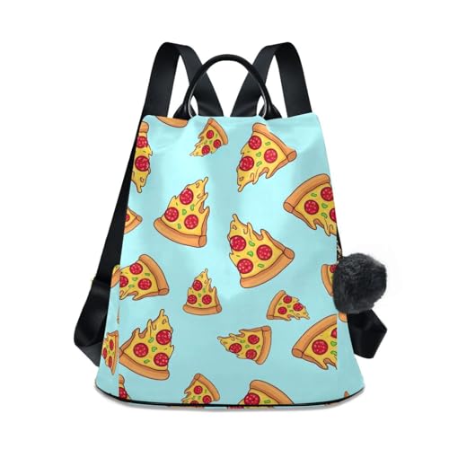 Sac à dos bleu pizza cartoon pour vos sorties en ville et fac