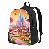 Jkkghll Candy Land Print - Mochila unisex de gran capacidad, ligera, para viajes, senderismo, uso diario y camping