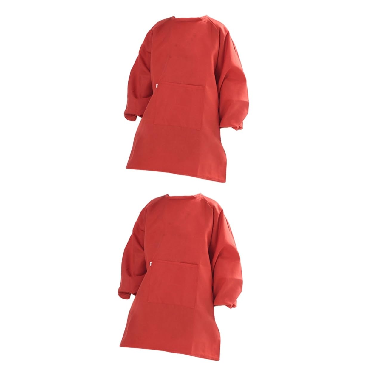 BESTonZON 2stücke Langarm-malschürze Junge Mädchen Malkittel Mit Schutzfunktion Für Kunst Und Malerei Rot Wiederverwendbar Einfach Zu Reinigen Für Kreative Kleine Künstler