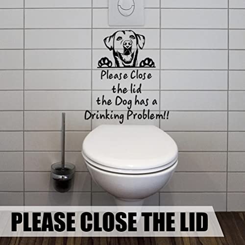 TOPINCN Cartoon Dog Toilet Stickers, Put The Seat Down Toilet Stickers - Image 4