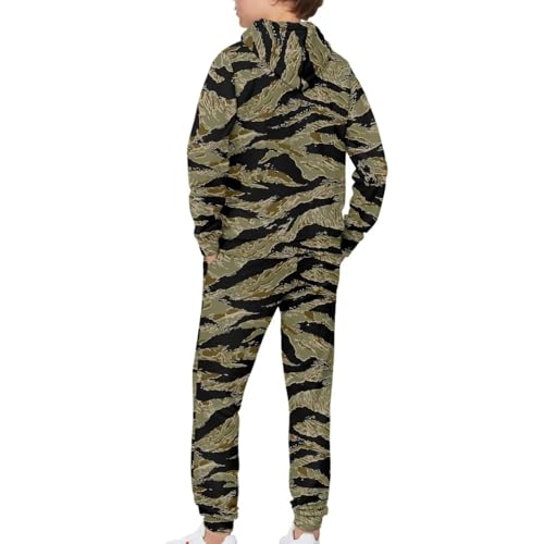 Boys Girls Thin Winter Hoodie Sets Trendy Sport Clothing Graphic Hooded Sweatshirt Sets for Kids 6-14 Years4