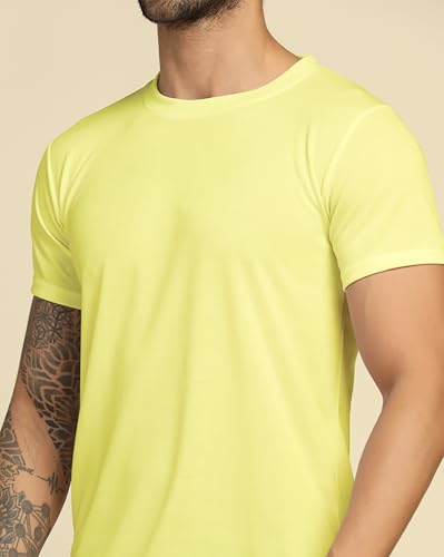 Image of VastraVibes Cotton Regular Fit T-Shirt Round Neck Casual Mens Plain Tshirt