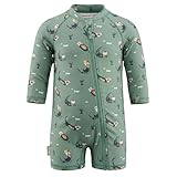 Jan & Jul Einteiler Badeanzug für Kleinkinder, Langarm-Badeanzug für Schwimmen (Otter, Größe 2T)