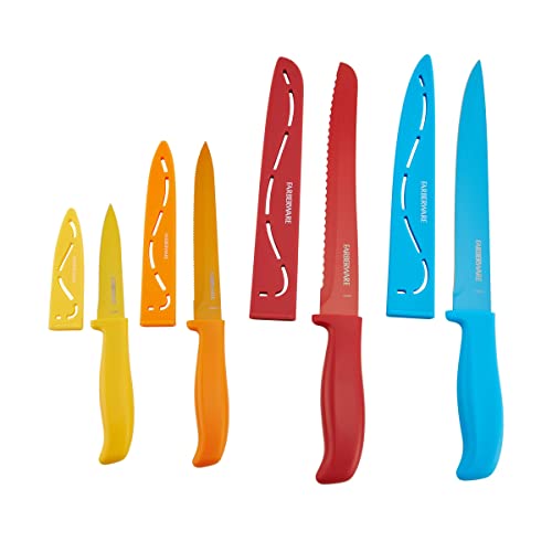 Conjunto de facas de talheres de resina antiaderente Farberware, 12 peças, multicolorido