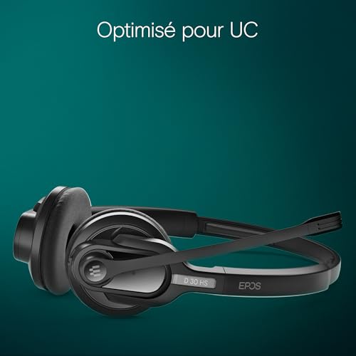 Casque DECT EPOS Impact D 30 softphone et fixe pour des appels professionnels clairs