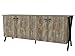 Produktbild Alphamoebel 4876 Zeth Sideboard modern Kommode Schrank TV Lowboard, mit Metallfüße, 4 Türen, viel Stauraum, 4 Regalfächer, für Wohnzimmer, Holz, Eiche, 180 x 76,8 x 44,8 cm
