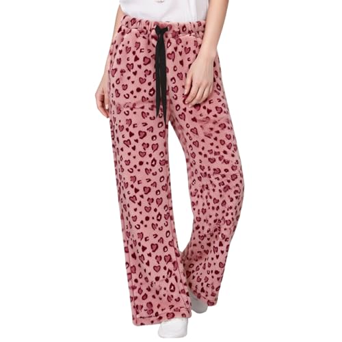 Pantalon en polaire aspect jean ample pour femme : confort d'hiver chaud et fluide