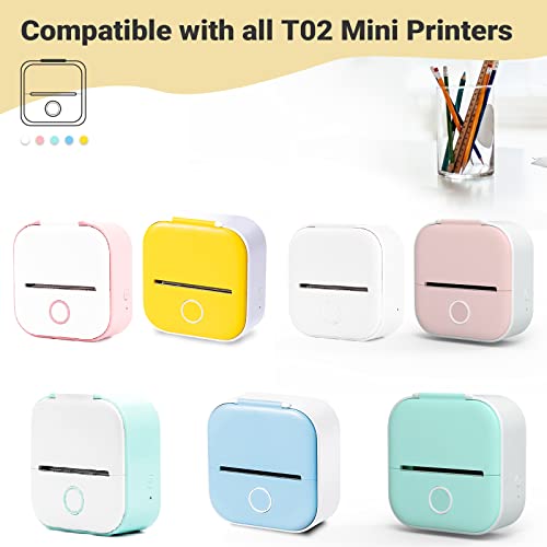 Image of T02 M02X AHM2 Thermal Sticker Printer Paper, White, for DIY Journal, Photo