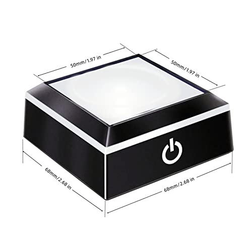 EUSTUMA LED Light Base Non-Slip Square Display Stand in A Variety of Colors,Suitable for Glass Crystal Spherical Artwork (Led Base for Glass Ball) by EUSTUMA - Image 6