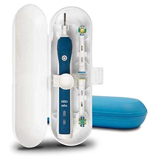 Plast elektrisk tandborste resväska för Oral-B Pro-serien, 2 förpackningar (blå&vit)
