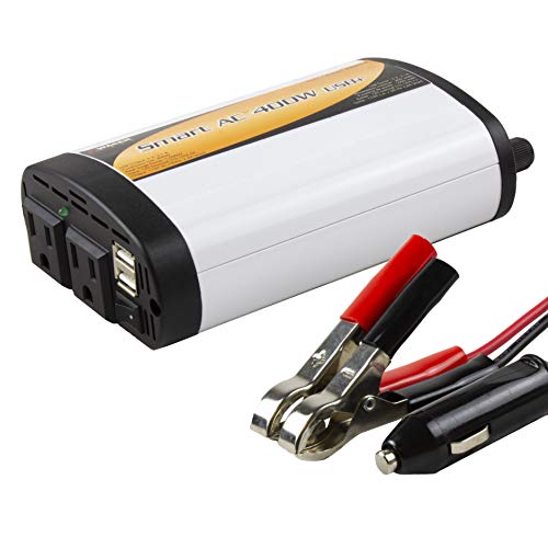 Wagan TrueRated(TM) 400 Watt 5V 2.1 Amp Continuous Power Inverter with USB Charging Ports - EL2003-5