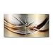 Produktbild Kreative Feder Abstrakt Gold Metallic Designer Funk Wanduhr Funkuhr modernes Design * Made in Germany* WAG019FL * leise kein Ticken (80x40)