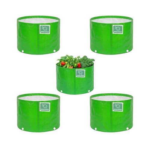 GREENSHEEP HDPE Grow Bag Heavy Duty 260 GSM Round Plants Flower G...