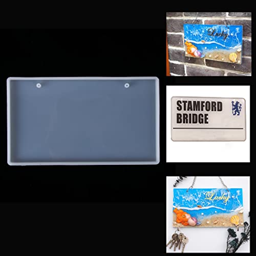 Rectangle Plaque Résine Moule Silicone Agate Conseil Plaque Coulée Époxy Moule BRICOLAGE Artisanat pour Maison Maison Porte Bureau Magasin Signe Halloween Noël Fête Décoration Cover