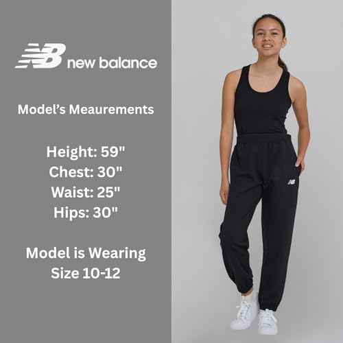 New Balance Girls Active Fleece Jogger 3 Pack – Soft Cotton Blend Fleece Athletic Performance Casual Sweatpants (4-16)4