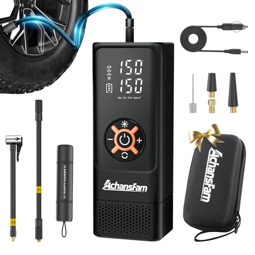 AchansFam S9 Tire Inflator Portable Air Compressor 150 PSI