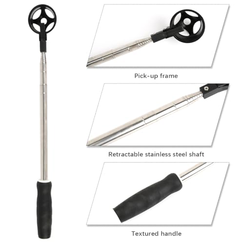 EMNIMQ Golf Ball Retriever,20cm Retractable Telescopic Scoop Saver,Stainless Steel Golf Ball Collector,Stainless Telescopic Golf Ball Retriever for Water with Golf Ball Grabber for Putter,Gifts - Image 5