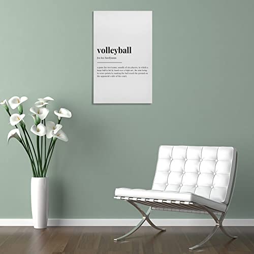Bludug Volleyball Definition Meaning Print Wall Art Quote Poster Canvas Painting Posters And Prints Wall Art Pictures For Living Room Bedroom Decor 20X30Inch(50X75Cm) #TOP4